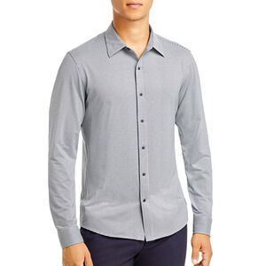 Michael Kors Stretch Gingham Slim Fit Button Down Shirt